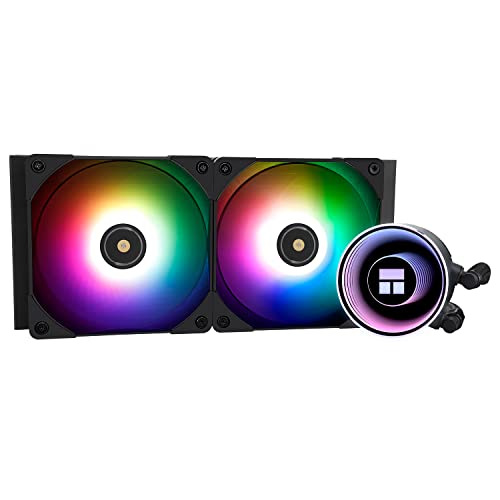 Black ARGB Water Cooling CPU Cooler with Double PWM Fans Y82336