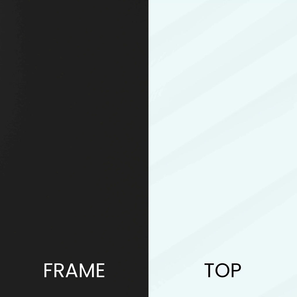 Clear Matte Black End Table Y9591