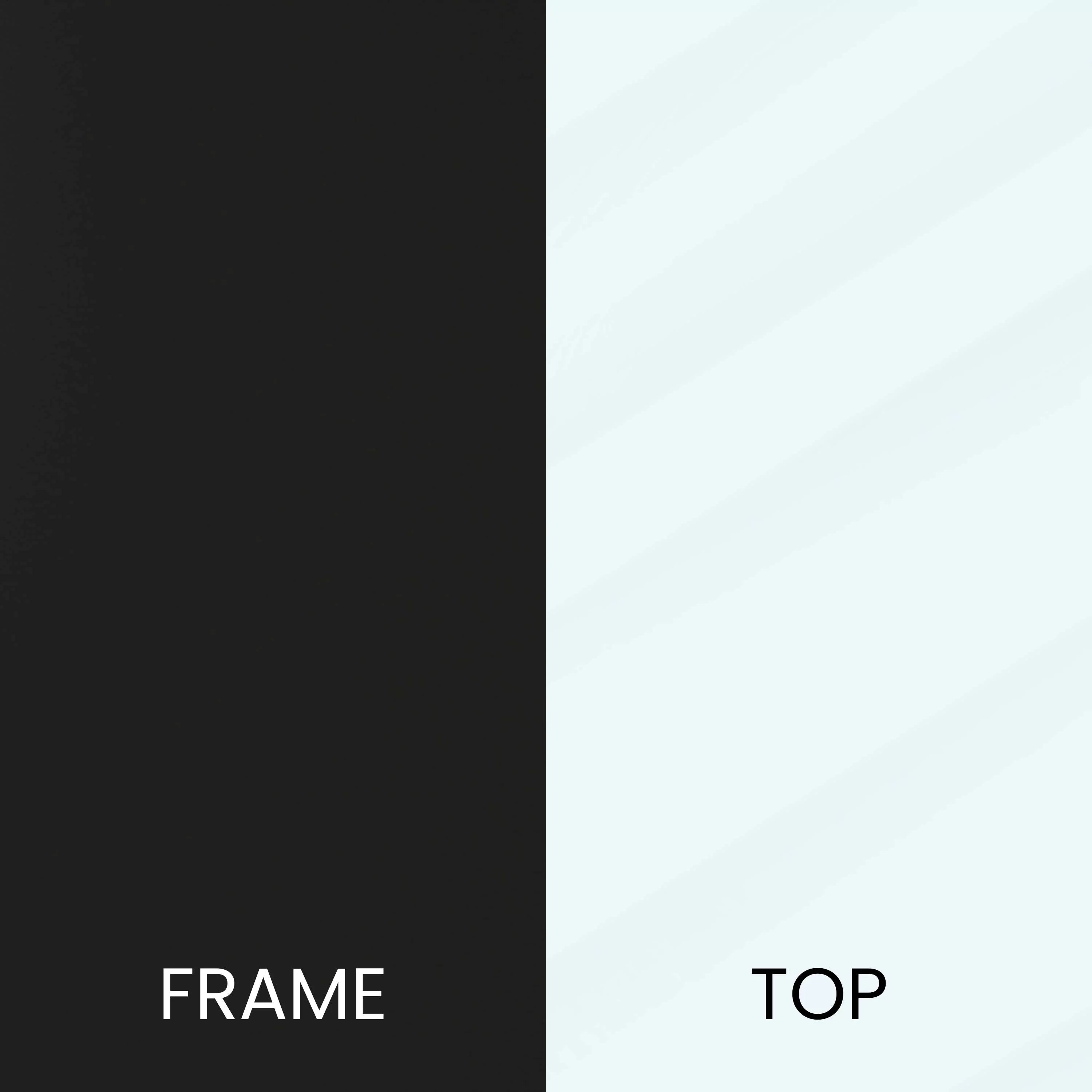 Clear Matte Black End Table Y9591
