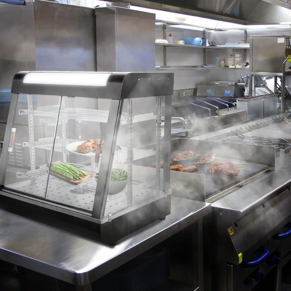 27" Commercial Food Heating Display Warmer Cabinet Countertop Pizza D177