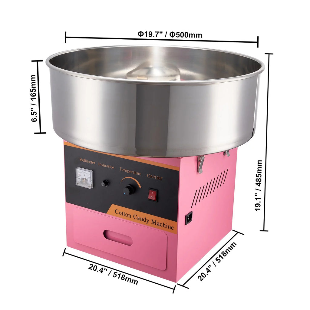 Pink 21 Inch Stainless Steel Cotton Candy Machine W79711