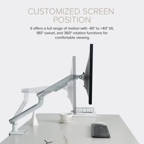 Dual Monitor Arm Mount Stand Desk Adjustable Full Motion VESA 17"-32" Display Grey Black N9234