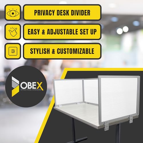 White 24" X 24" Polycarbonate Privacy Screen with Aluminum Bracket G571