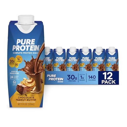 Strawberry Protein Shake, 30g Protein, 11oz Bottles, 12 Pack I4873