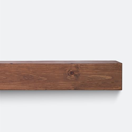 Rustic Real Wood Floating Mantle Shelf X25031