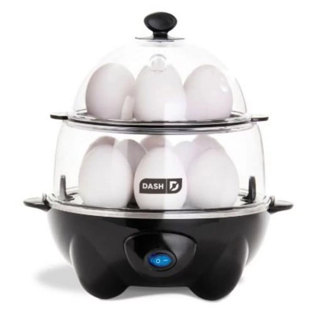 12 Capacity Black Egg Cooker E386