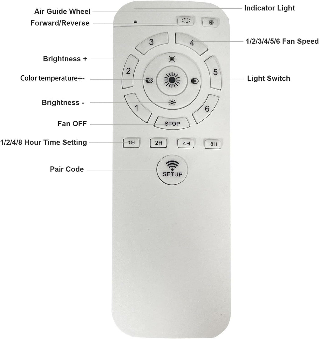 23" Ceiling Fan with Lights, Acrylic LED Ceiling Fan with Remote Control White B13642