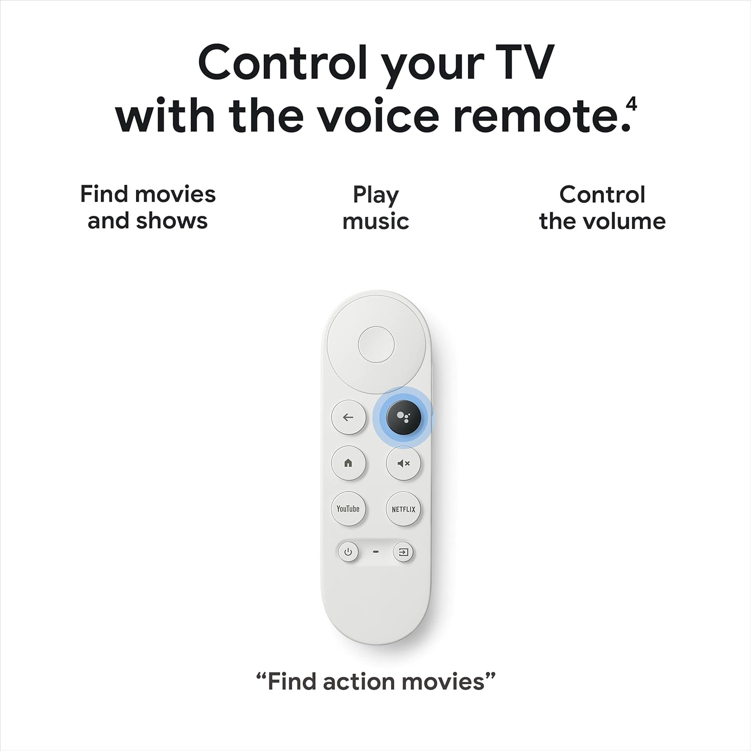 Chromecast with Google TV 4K Streaming Stick Snow Y365