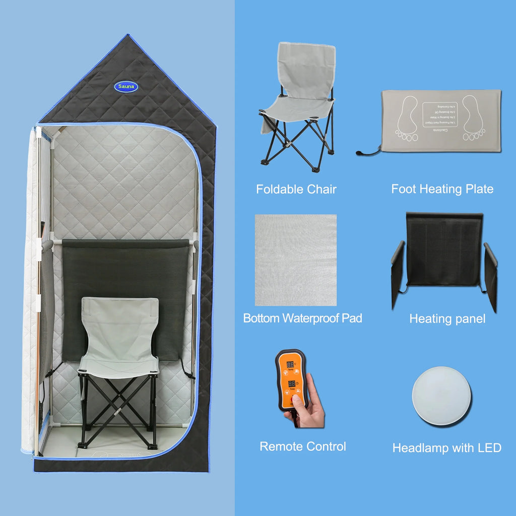 Black Far Infrared Full Body Sauna Tent Z754318