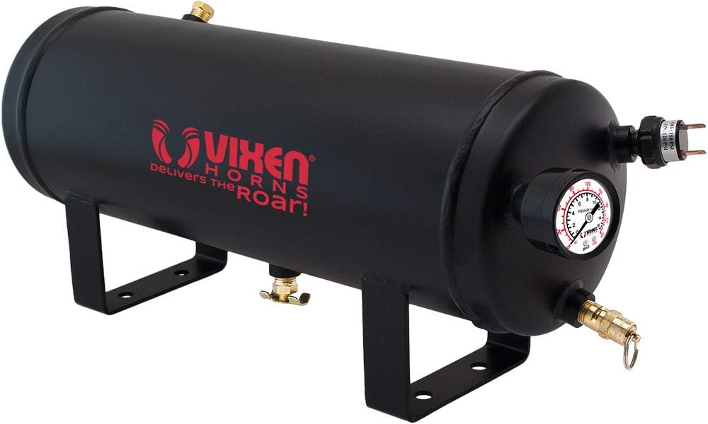 Train Horn Kit with 150psi Air Compressor, 1.5 Gallon Tank, 3 Trumpets E680441
