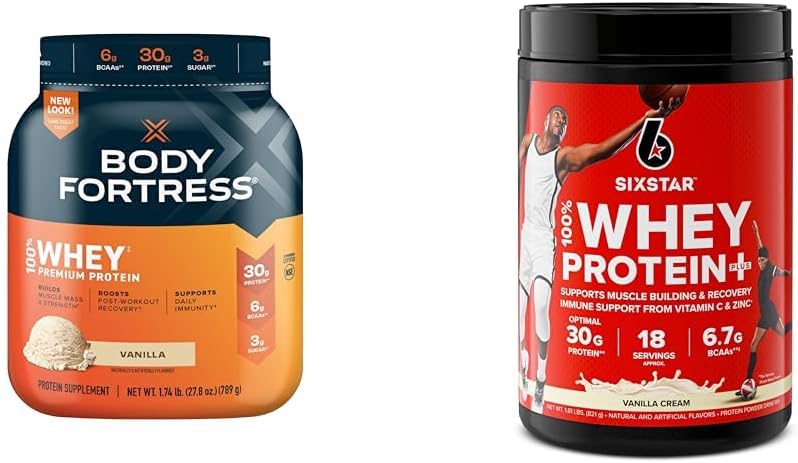 100% Whey Vanilla 1.74lbs & Whey Protein Vanilla Cream 1.8lbs L1293