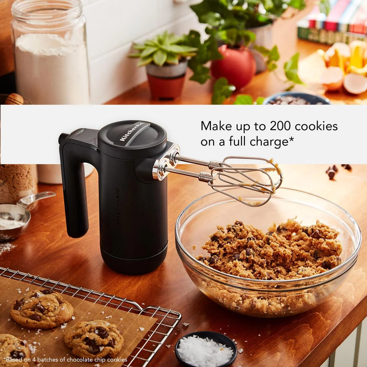 Black Matte Cordless Hand Mixer S524