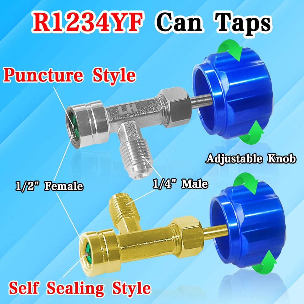 R1234yf Adapter Kit with Self-Sealing Can Taps G402572