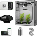 48"x24"x60" Grow Tent Kit with 100W LED Grow Light, 4 Inch Air Carbon Filter and 4-Inch 25-Ft. Air Ducting C1268