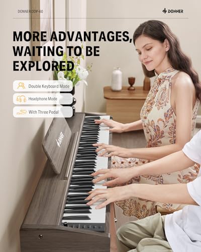 Black 88 Key Digital Piano with Graded Hammer Weighted Keyboard M9980