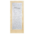 32 in. x 80 in. Solid Wood Full Lite Frosted Glass Interior Door Slab O96107