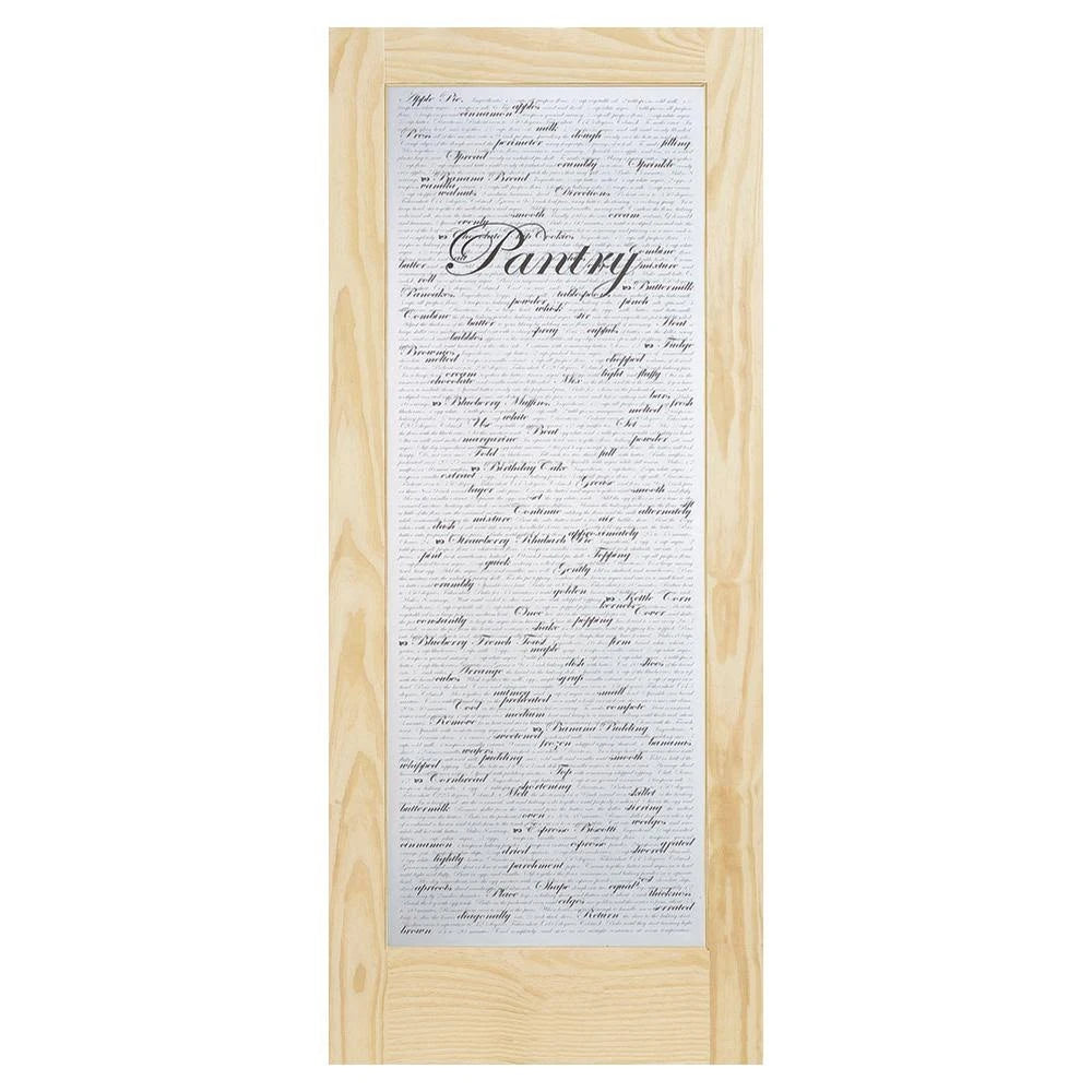 32 in. x 80 in. Solid Wood Full Lite Frosted Glass Interior Door Slab O96107
