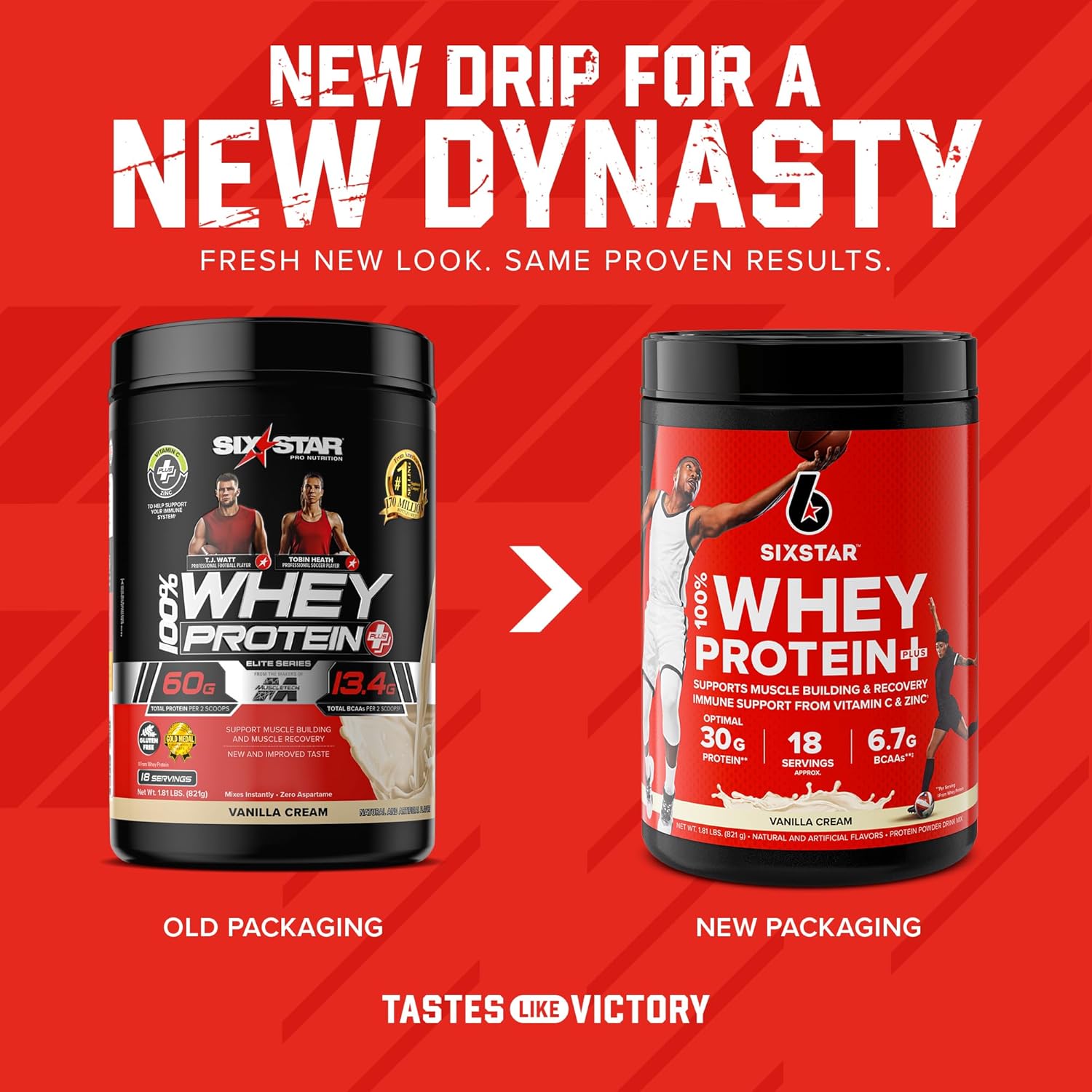 100% Whey Vanilla 1.74lbs & Whey Protein Vanilla Cream 1.8lbs L1293