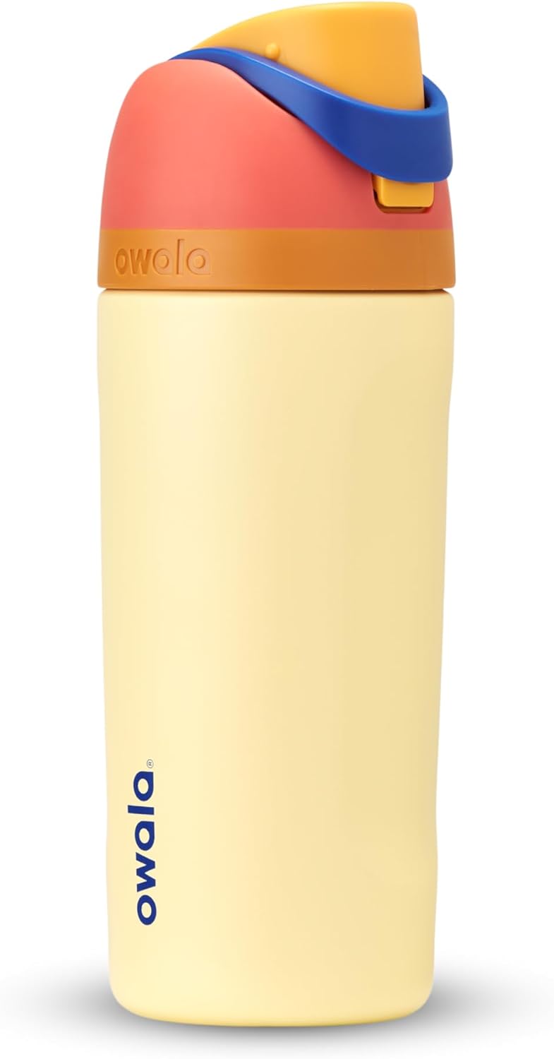 16 oz Insulated Stainless Steel Water Bottle with Straw and Push-Button Lid H69023
