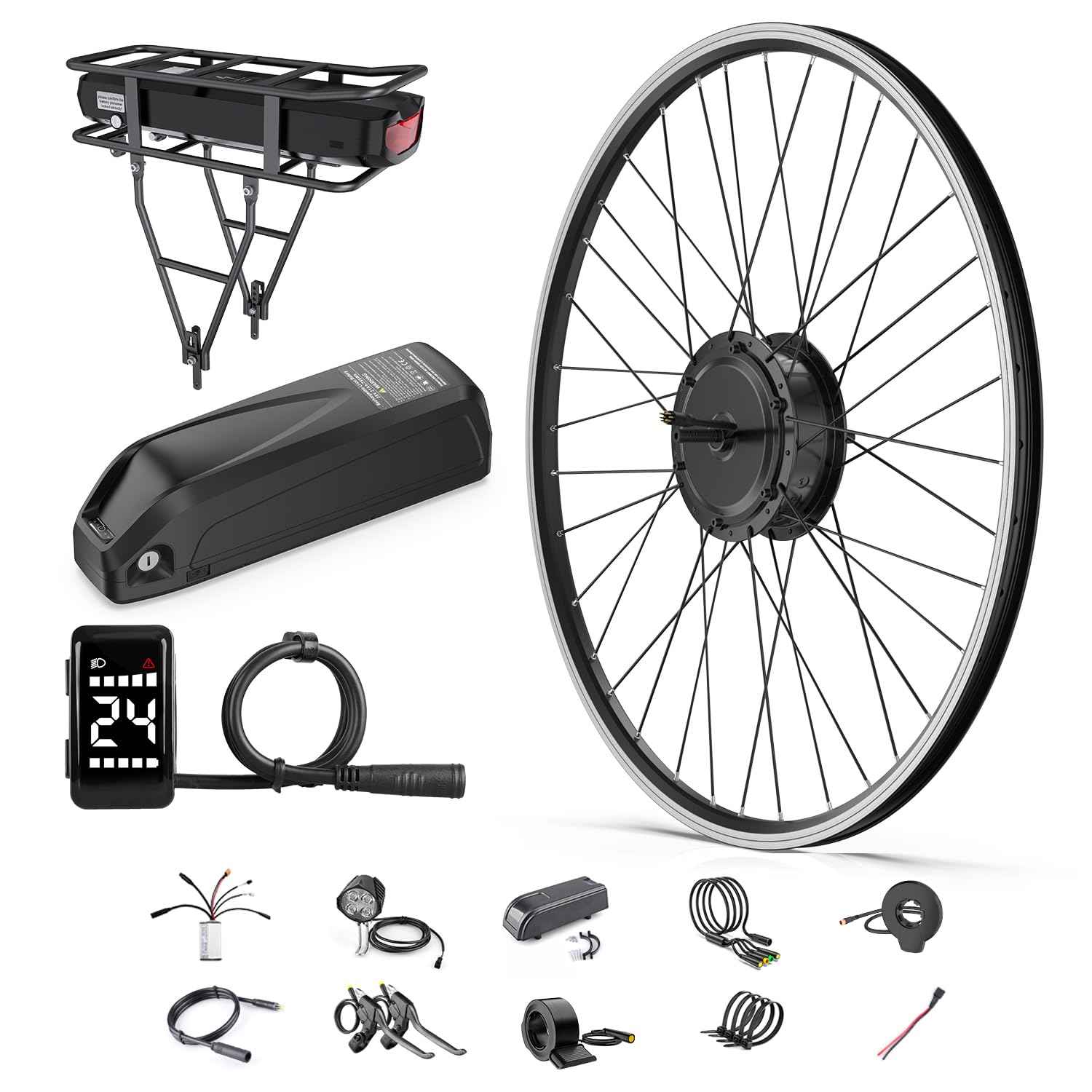 48V 500W Front Hub Motor Electric Bike Conversion Kit for 26 inch Wheel V841