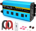 3000 Watt Pure Sine Wave Inverter 12V to 110V DC to AC with LCD Display 4 AC Sockets 4 USB Ports G326
