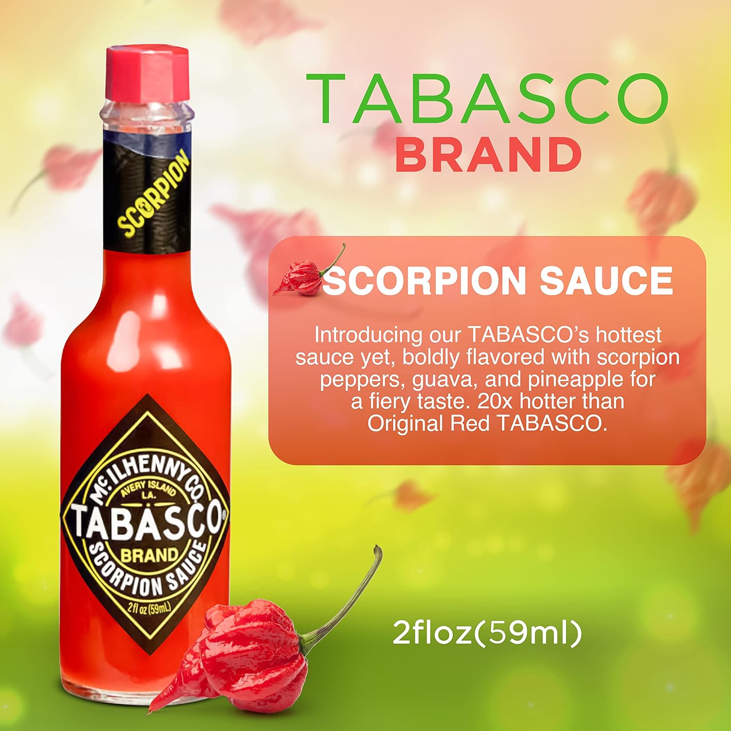 Tabasco Hot Sauce Scorpion Variety Pack 2 oz Bottles H937