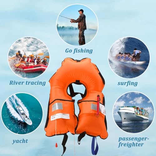 150N Automatic Inflatable Life Jacket with CO2 Inflation H73924
