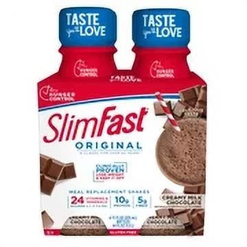 Creamy Milk Chocolate Meal Replacement Shakes, 4 count, 11 fl oz (Pack of 14) V78036
