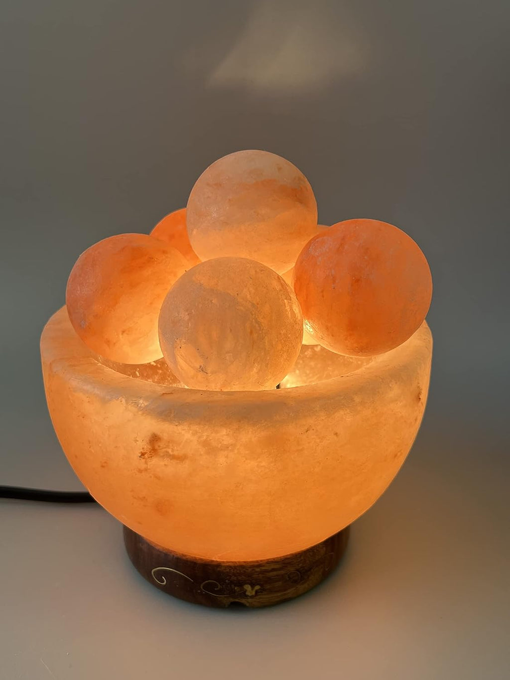 6 inches 8 lbs. Himalayan Salt Lamp with Dimmer Switch and Extra Bulb I254212
