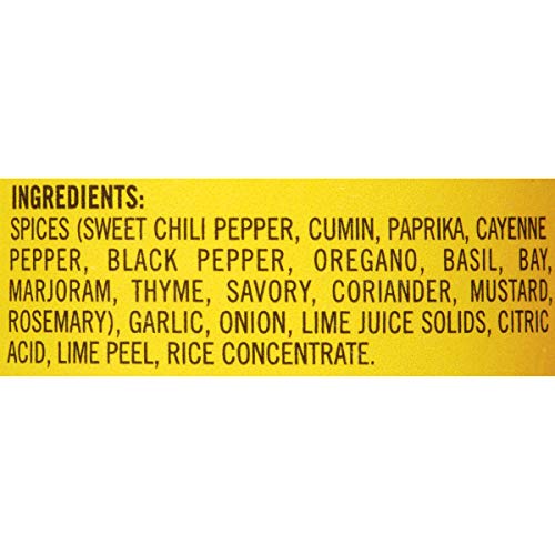 2.4 Ounce Fiesta Lime Salt-Free Seasoning Blend W402580
