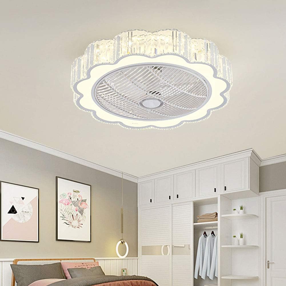23" Ceiling Fan with Lights, Acrylic LED Ceiling Fan with Remote Control White B13642