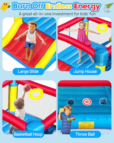 6.7'x8.4' Inflatable Bounce House with Slide N2711