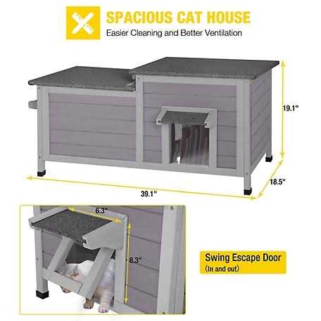 2-Room Outdoor Cat House C86791
