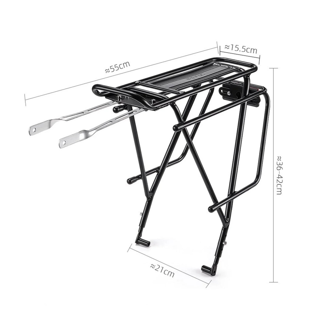 Black Durable Bike Cargo Rear Rack with Reflector Y129