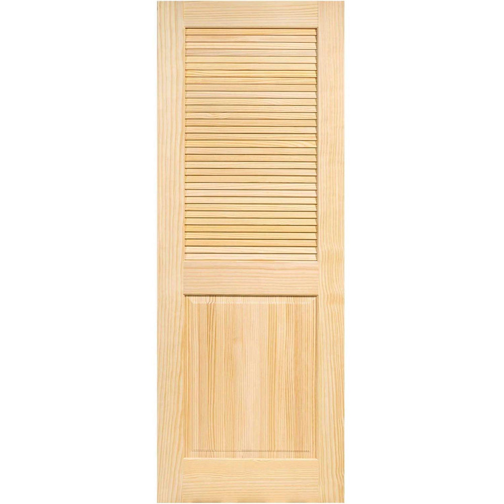 Solid Wood Louvered Slab Door I1420