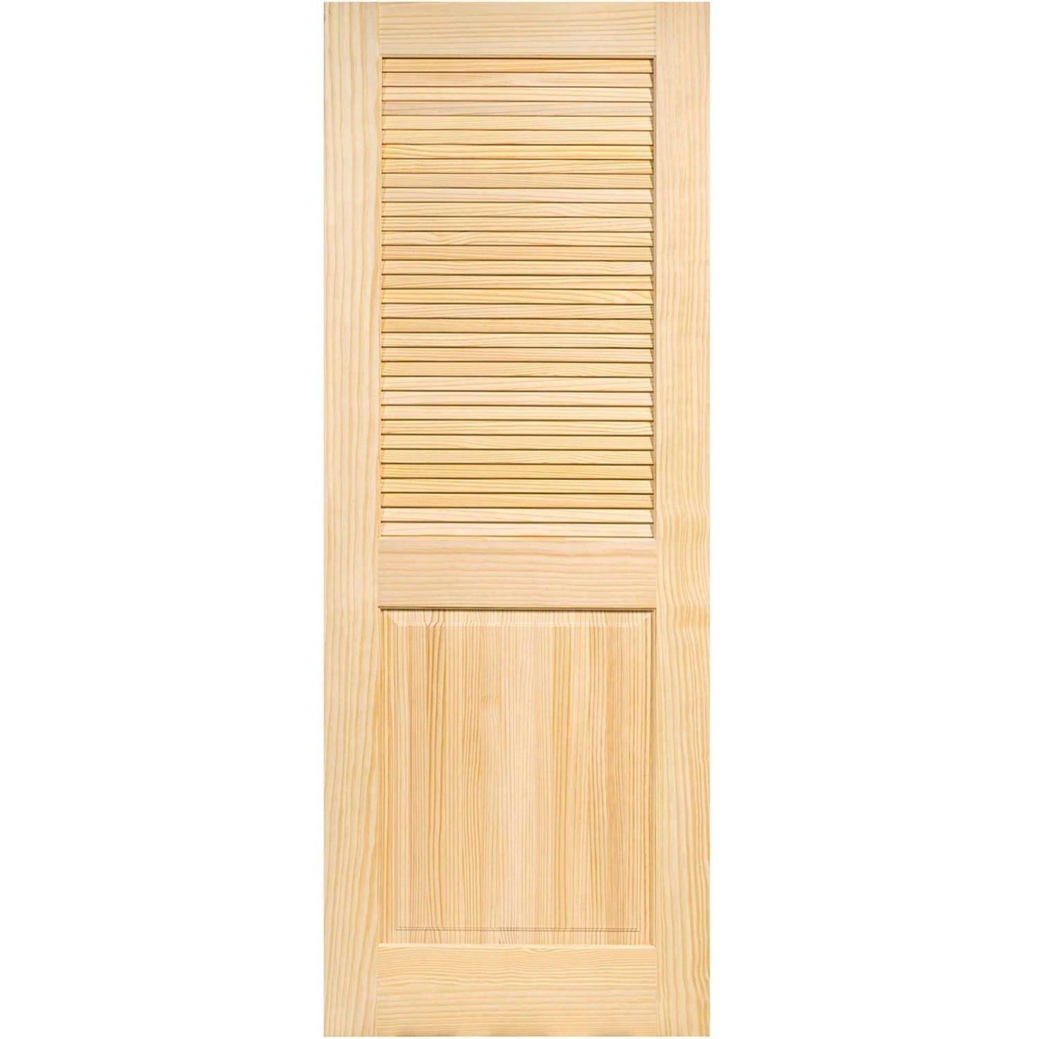 Solid Wood Louvered Slab Door I1420