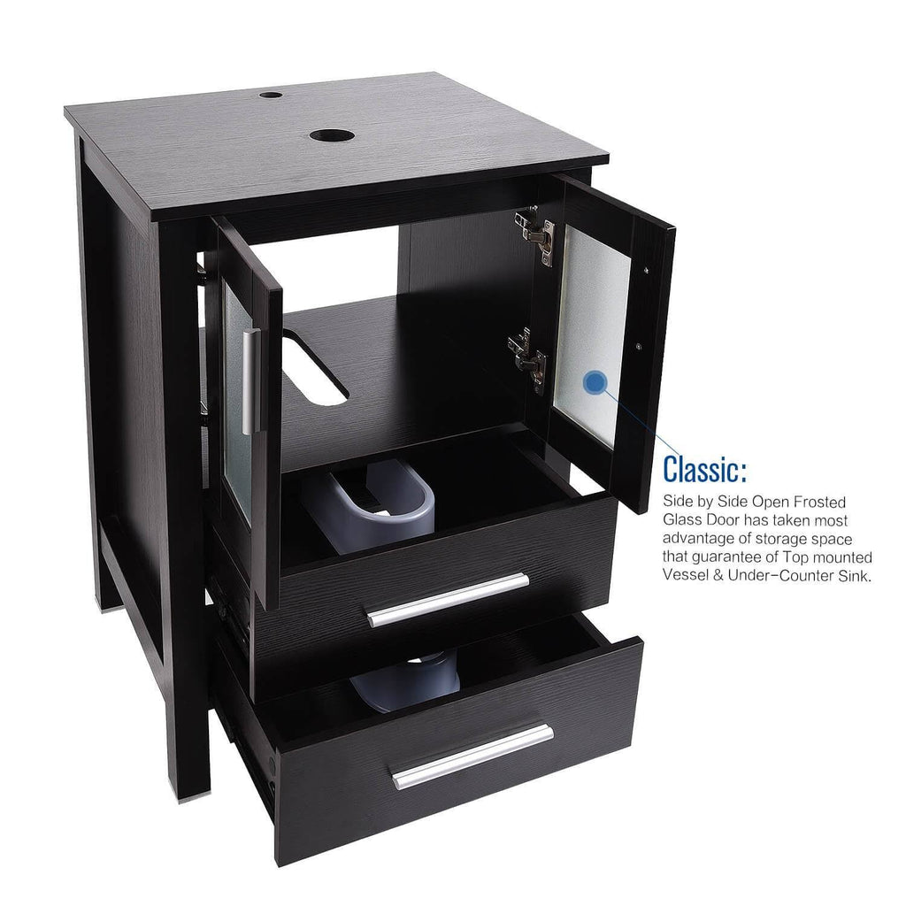 Dark Brown 24 inch Bathroom Vanity Combo L132