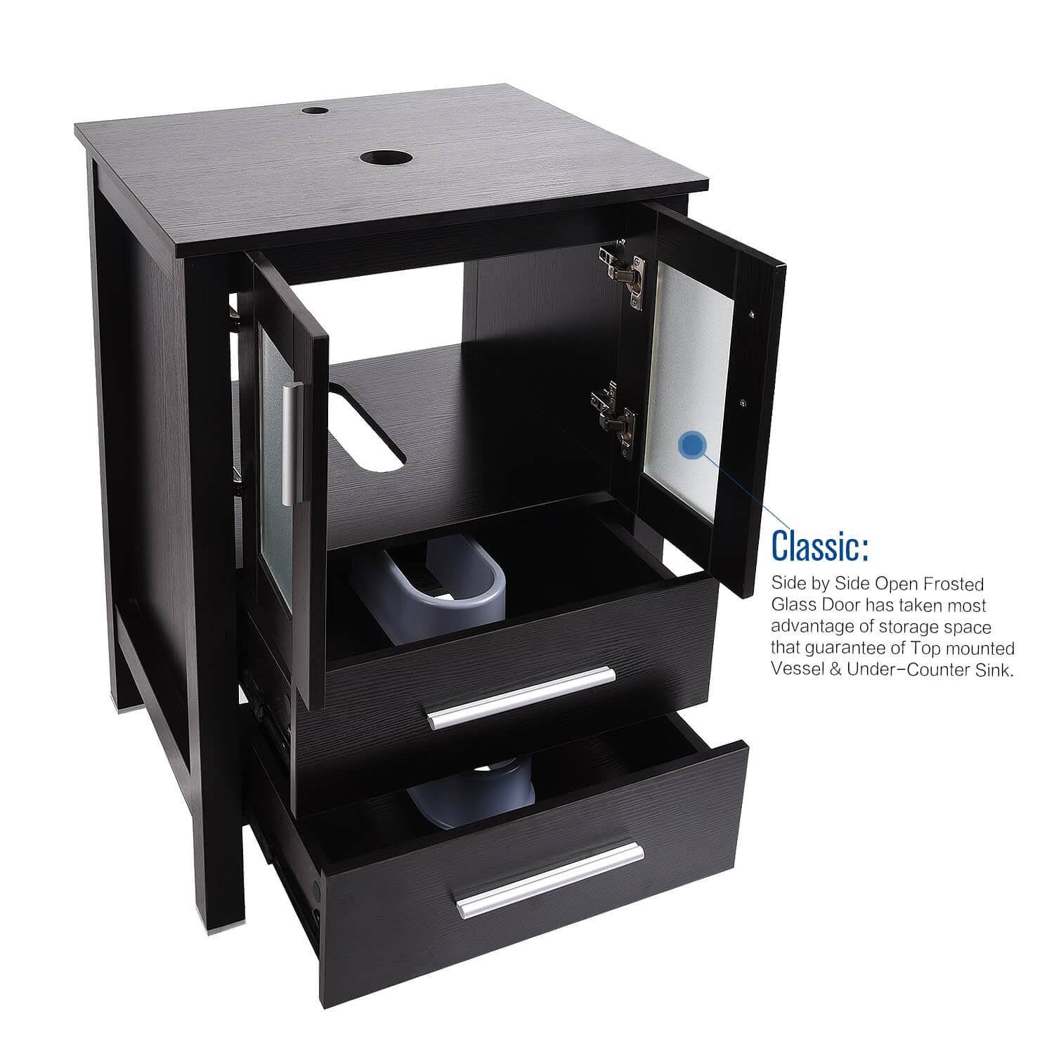 Dark Brown 24 inch Bathroom Vanity Combo L132