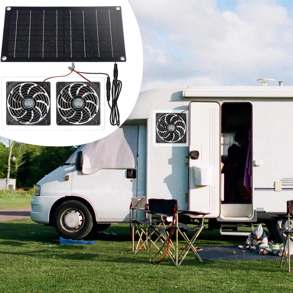 Waterproof Solar Exhaust Fan Extractor Ventilation Portable T949664