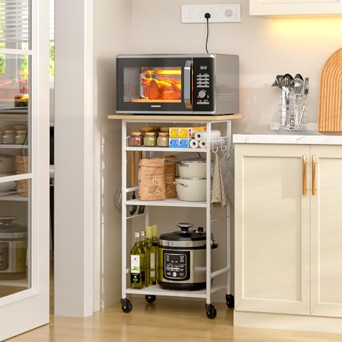 3 Tier Rolling Kitchen Microwave Cart with Adjustable Shelf Z9242
