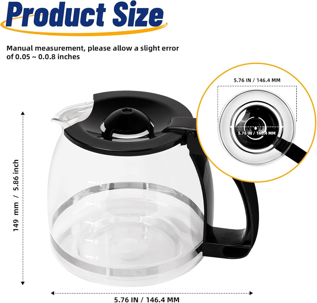 12-Cup Glass Coffee Carafe C116