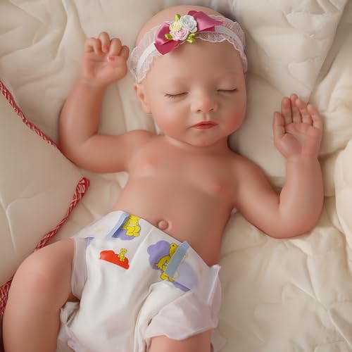 16 Inch Full Platinum Silicone Reborn Baby Doll M6048