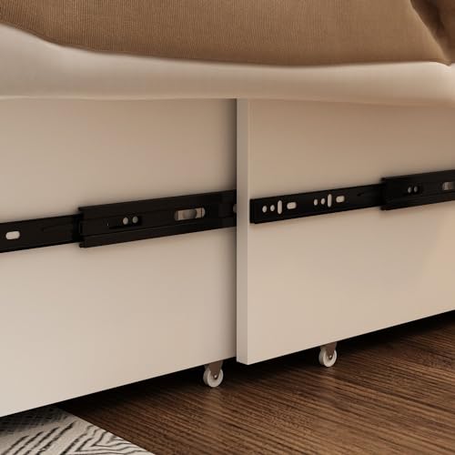 Queen Size White Murphy Bed with 1 Drawer P707697