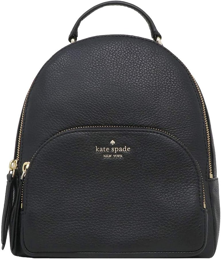Black Medium Leather Backpack K912