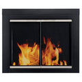 Black Small Fireplace Glass Door L937