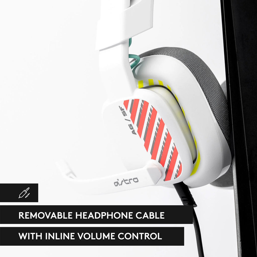 White Wired Gaming Over-Ear Headset with Boom Microphone F942790
