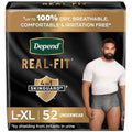 Disposable Incontinence Underwear for Men, Grey, Small/Medium, 20 Count U8926