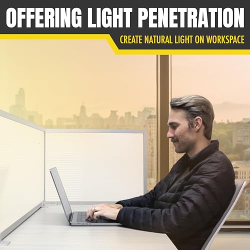 White 24" X 24" Polycarbonate Privacy Screen with Aluminum Bracket G571