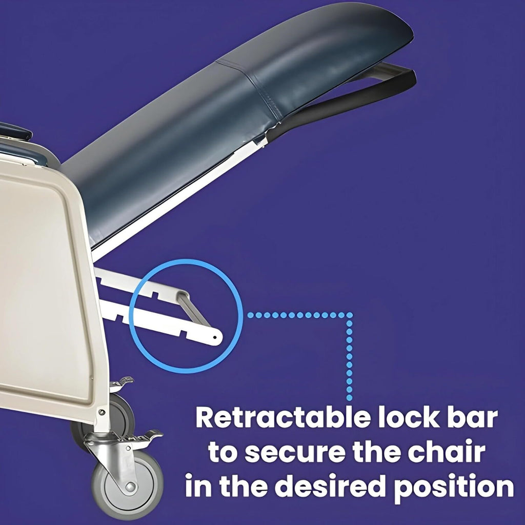 Reclining Geri Chair, 3 Positions, 500 Lbs Weight Capacity H843