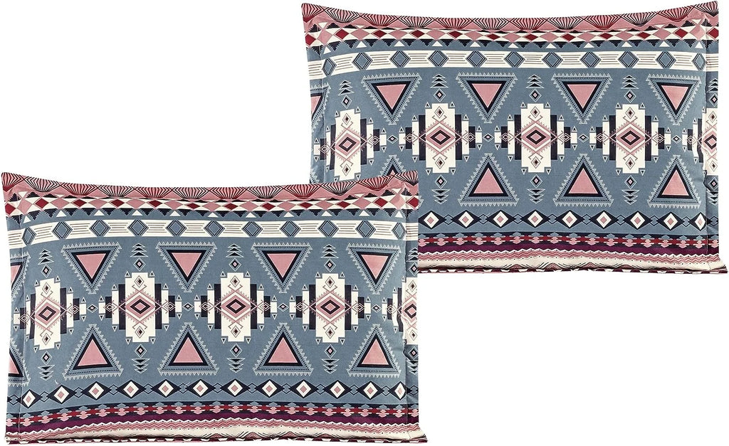 Teal Pink Southwestern Design Comforter Bedding Set Queen Size U2341